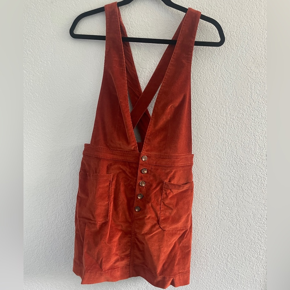 Free People Burnt Orange Rust Skirt Overall size 4